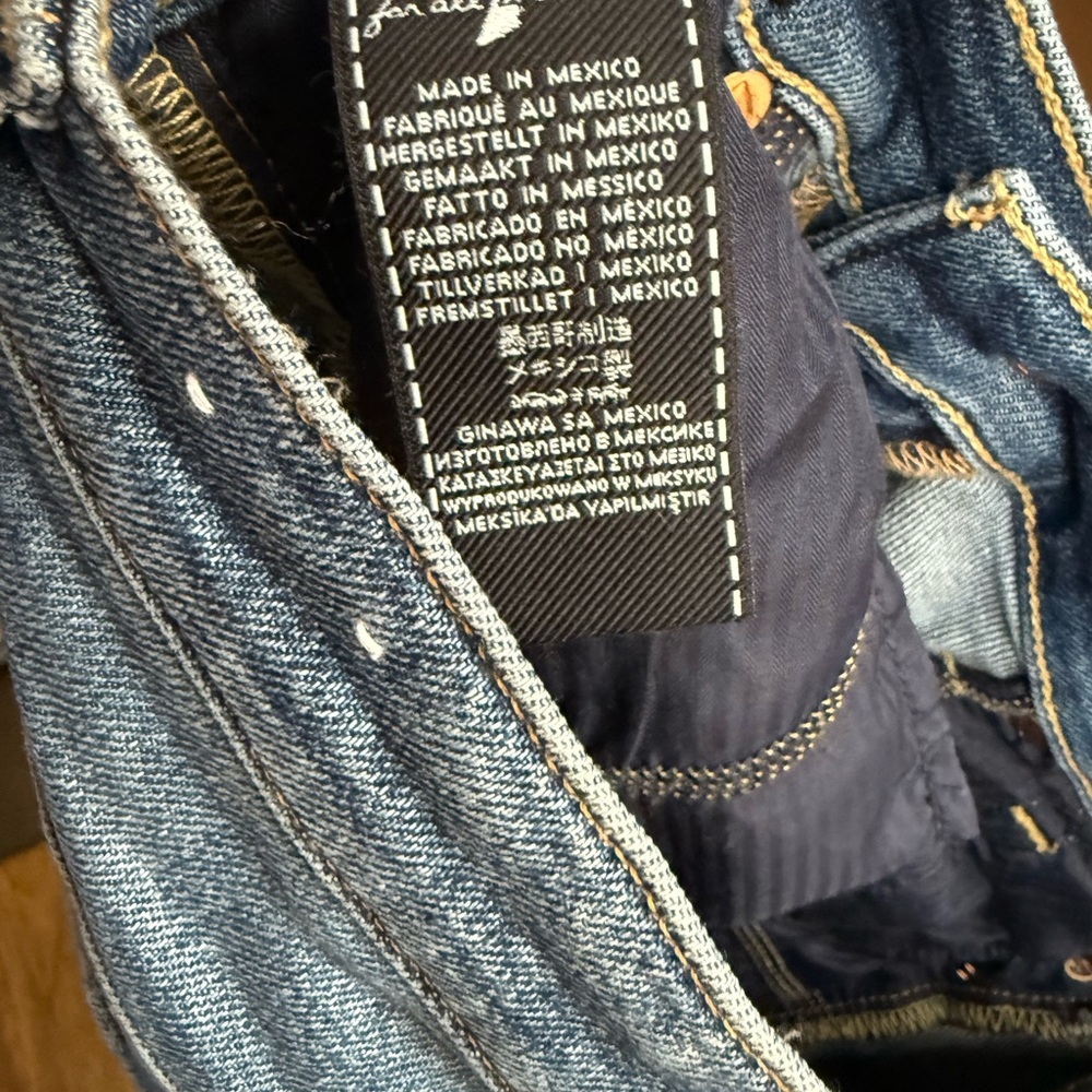 7 For All Mankind Luxe Vintage High Rise Skinny Jeans Womens 27 Distressed - Picture 7 of 10